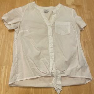 Jcrew Button Up Tie S/S Blouse XS